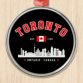 Toronto Canada Skyline City Ornament Aus Metall