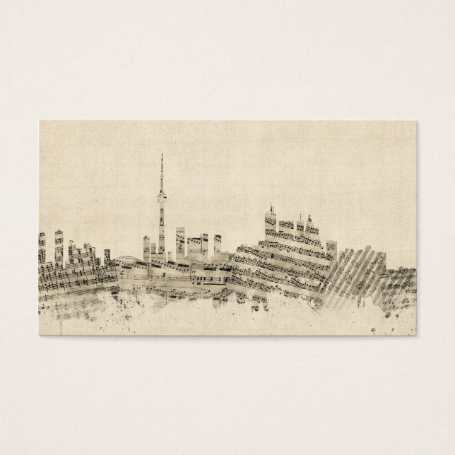 Toronto Canada Skyline Sheet Music City (Vorderseite)