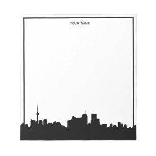 Toronto Canada Skyline Silhouette, DIY Color BG Notizblock