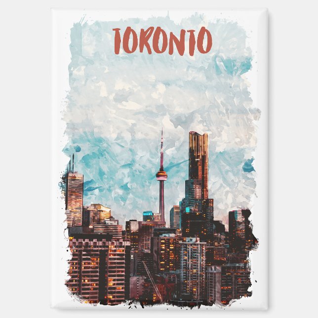 Toronto Canada Skyline Silhouette Magnet (Vorderseite)