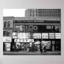 Toronto Canada Store Front Black and White Foto Poster