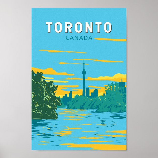 Toronto Canada Travel Art Vintag Poster (Vorne)