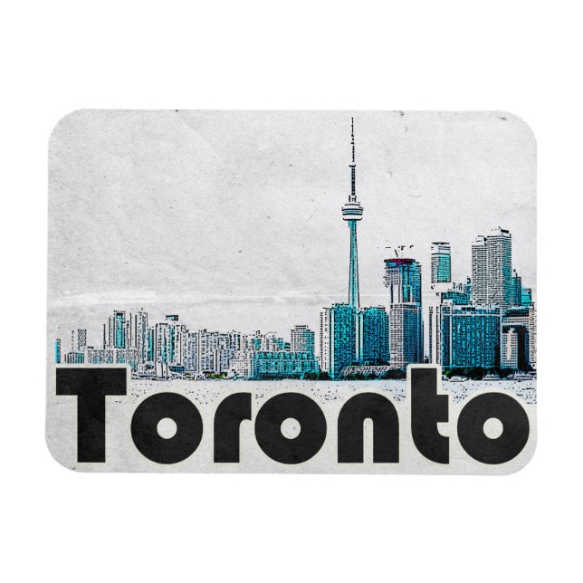 Toronto Canada Vintage Travel Magnet (Horizontal)