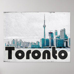 Toronto Canada Vintage Travel Poster