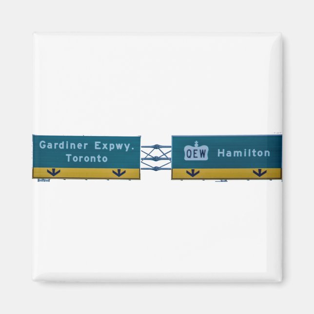 Toronto, Canda Street Interstate-Schild Magnet (Vorne)