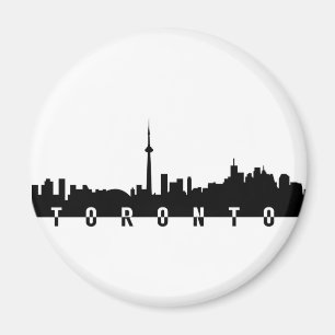 Toronto City Canada Stadtsymbol Schwarze Silhouett Magnet