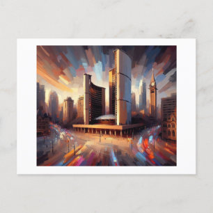 Toronto City Hall at Night, Postkarte