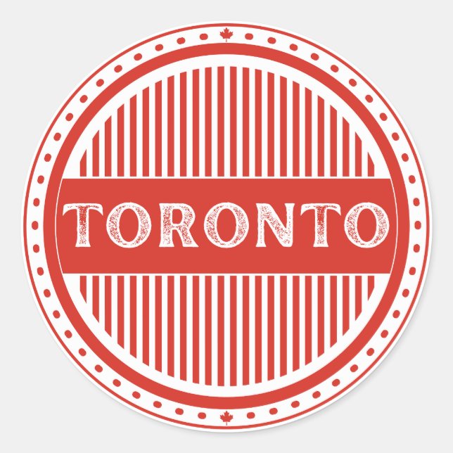 Toronto City Pride Emblem – Canadian Identity Runder Aufkleber (Vorderseite)