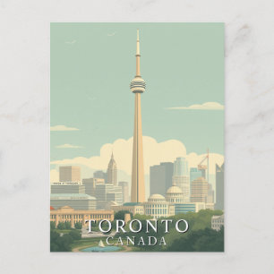 Toronto City Retro Art Postkarte