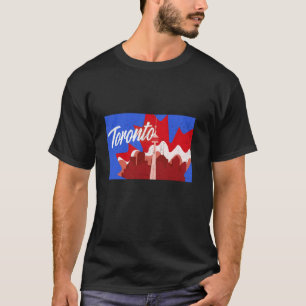 Toronto City Skyline Canada Travel Vintage Poster T-Shirt