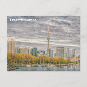 Toronto City Skyline, CN Tower, Kanada, Postcard Postkarte