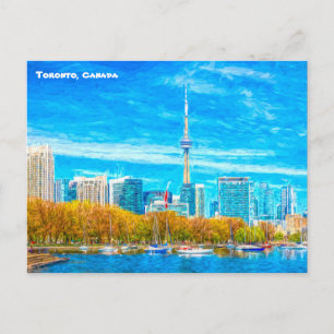 Toronto City Skyline, CN Tower, Kanada, Postcard Postkarte