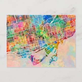 Toronto City Street Map Postkarte