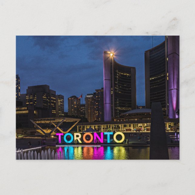 Toronto Colorful Skyline Postkarte (Vorderseite)