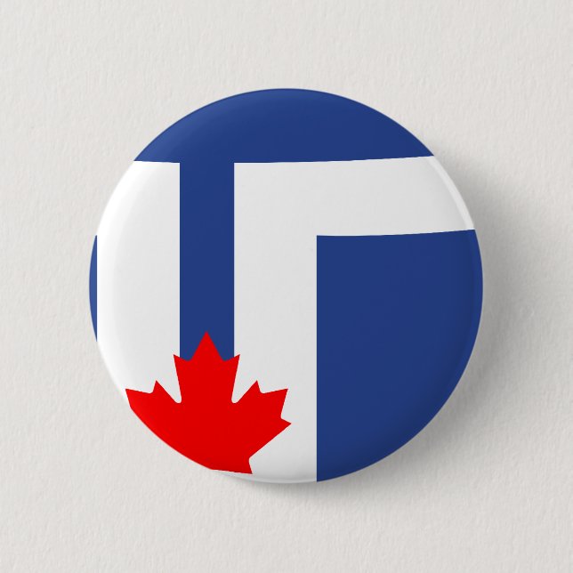 Toronto-Flagge Button (Vorderseite)