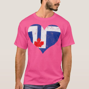 Toronto-Flagge Herz Kanada Kanadisch Vintage abgen T-Shirt