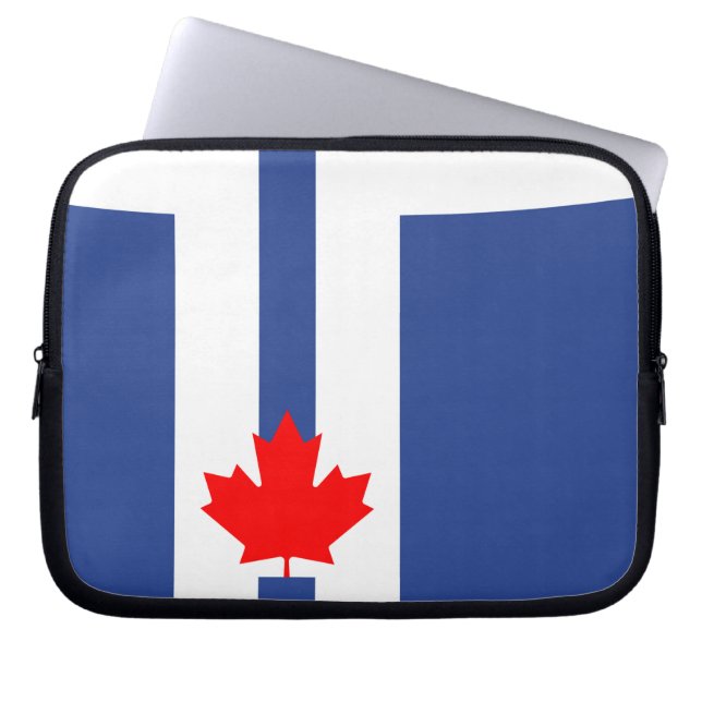 Toronto-Flagge Laptop-Hülle Laptopschutzhülle (Vorderseite)