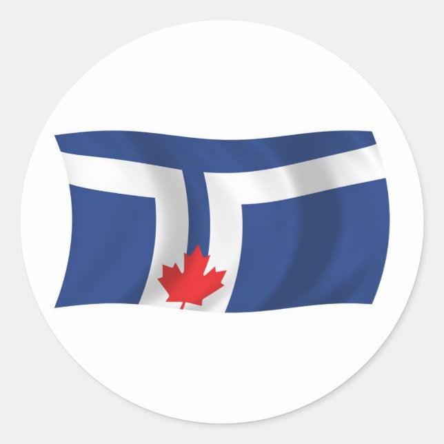 Toronto-Flaggen-Aufkleber Runder Aufkleber (Vorderseite)
