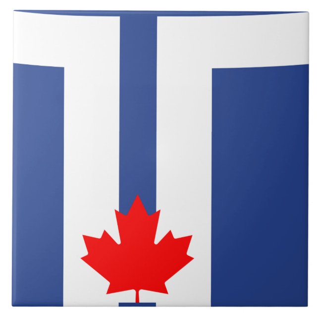 Toronto-Flaggen-Kachel Fliese (Vorderseite)