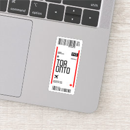 Toronto Flight Ticket Boarding Pass Reisen Kanada Aufkleber