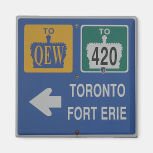 Toronto, Fort Erie Canada Road Magnet