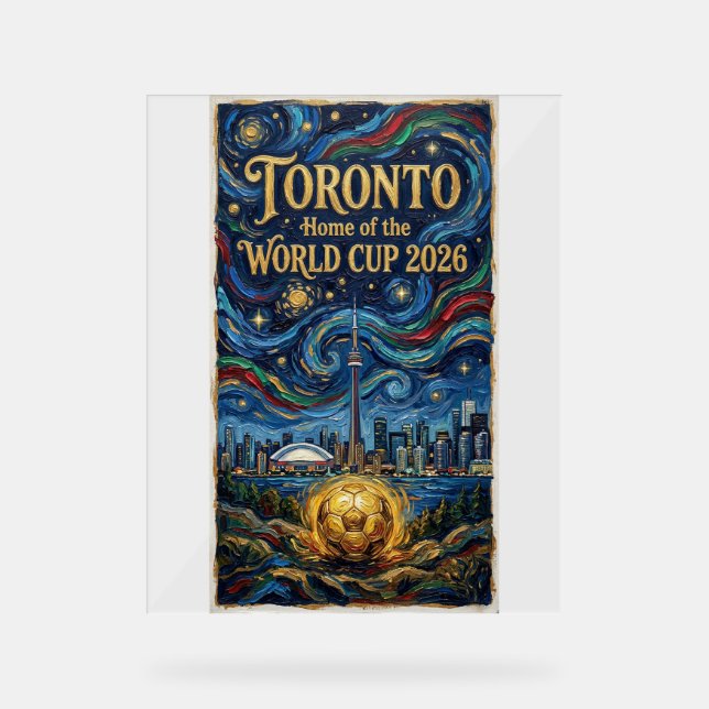 Toronto Fußballkunst 2026 Stadiondesign Acrylschild (Vorderseite)