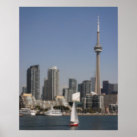 Toronto Hafen Skyline mit Red Boat