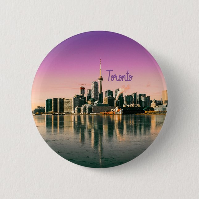 Toronto Hauptstadt Ontario Canada City Skyline Button (Vorderseite)
