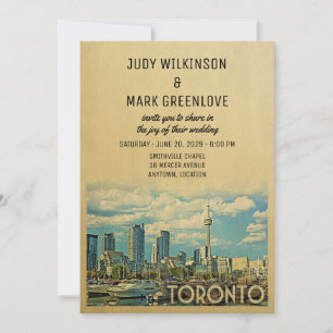 Toronto Hochzeitseinladung Vintage Kanada Einladung