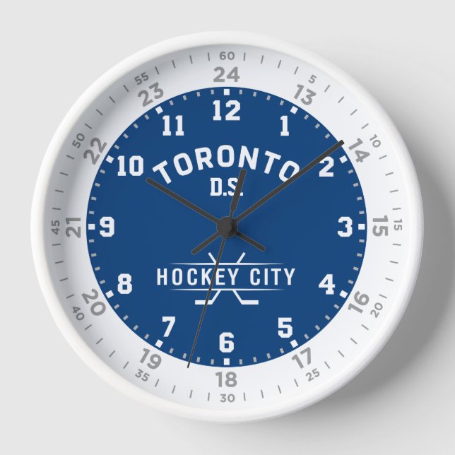 Toronto Hockey City 24 Stunden Wall Clock Uhr (Vorderseite)