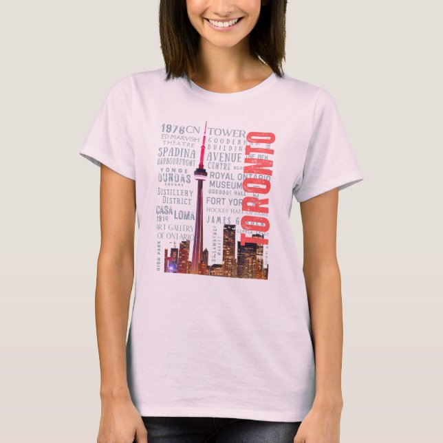 Toronto Iconic-Sehenswürdigkeiten T-Shirt (Vorderseite)