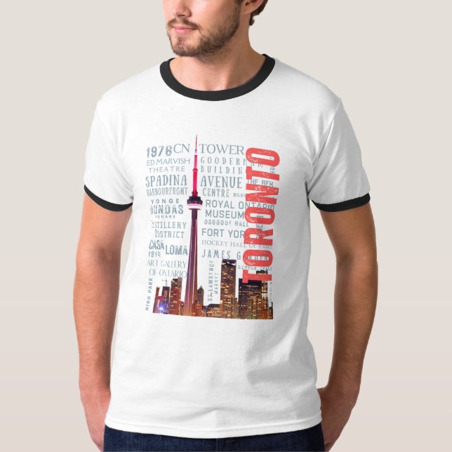 Toronto Iconic-Sehenswürdigkeiten T-Shirt (Vorderseite)