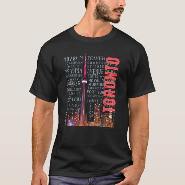Toronto Iconic-Sehenswürdigkeiten T-Shirt (Vorderseite)