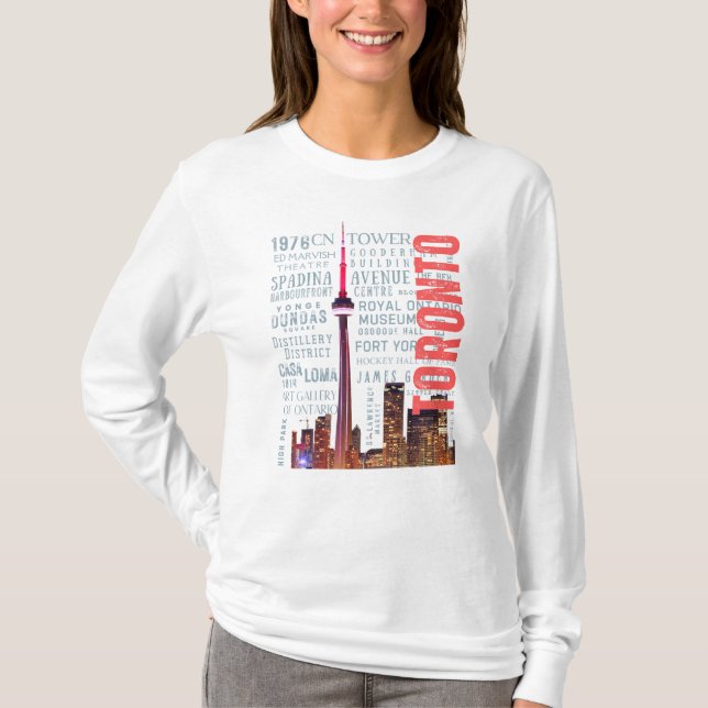 Toronto Iconic-Sehenswürdigkeiten T-Shirt (Vorderseite)