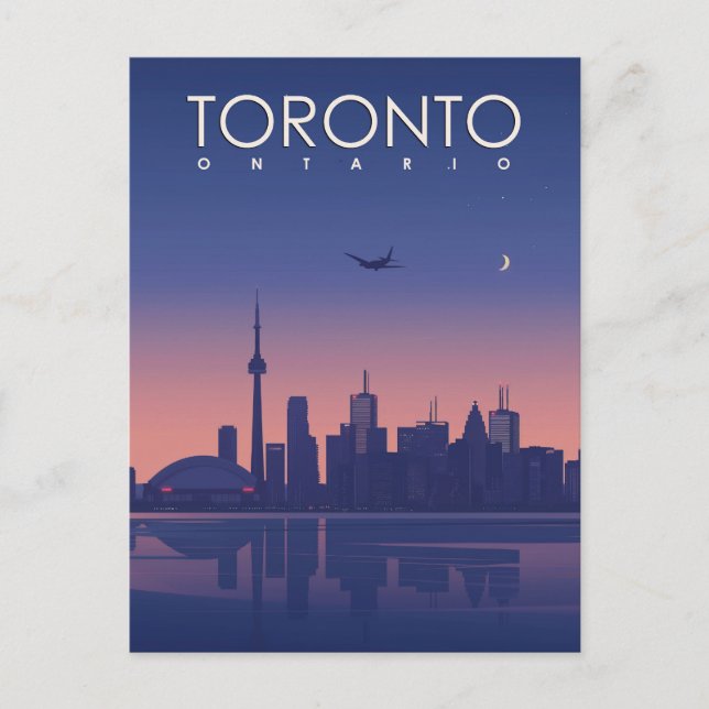 Toronto im Vintagen Stil Postkarte (Vorderseite)