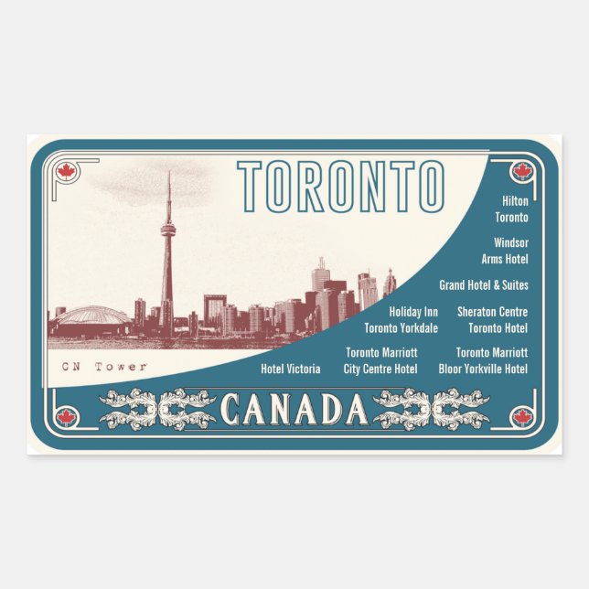 Toronto Kanada Aufkleber (Vorderseite)