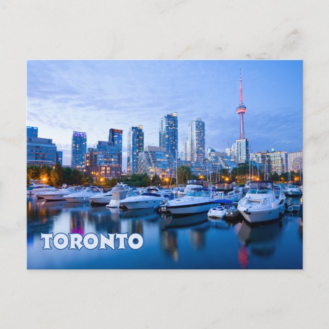 Toronto, Kanada Downtown View mit Booten Postkarte (Vorderseite)