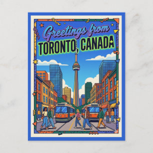 Toronto Kanada Grüße Retro Postkarte