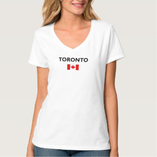 Toronto Kanada Kanadische Flagge Farbe T-Shirt