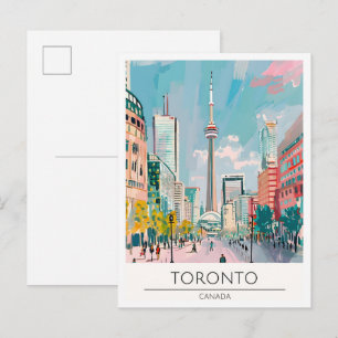 Toronto Kanada Kunst Illustration Reise Postkarte