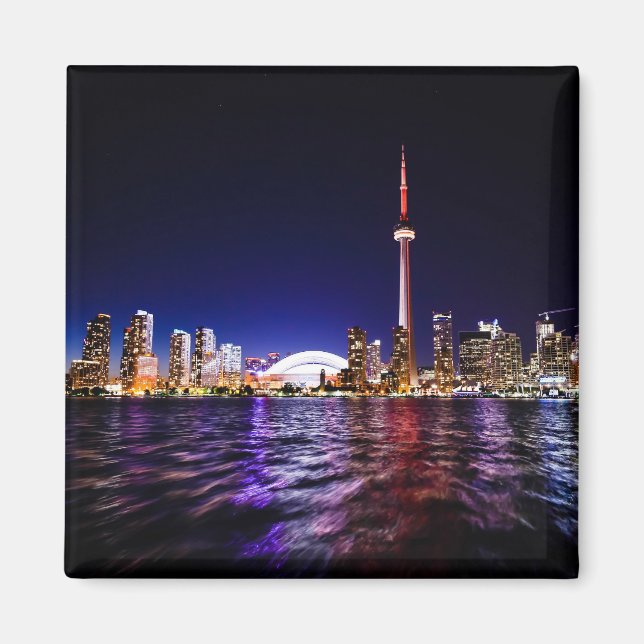 Toronto, Kanada Night Skyline Magnet (Vorne)