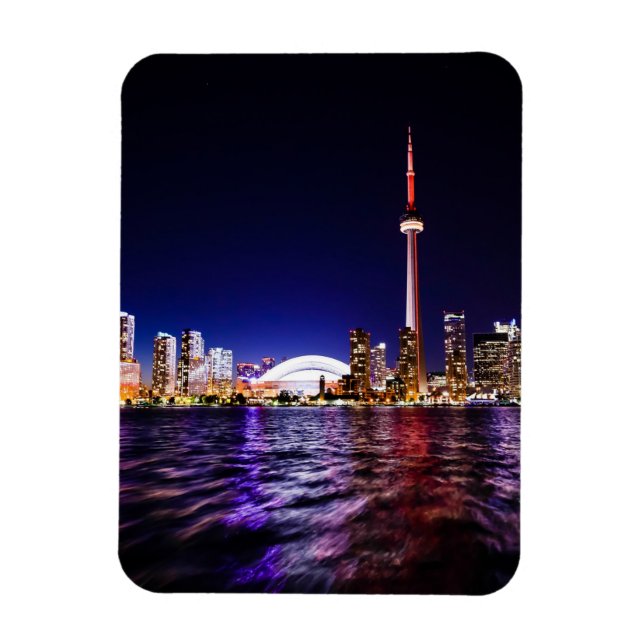 Toronto, Kanada Night Skyline Magnet (Vertikal)