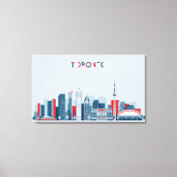 Toronto, Kanada | Rote, weiße und blaue Skyline