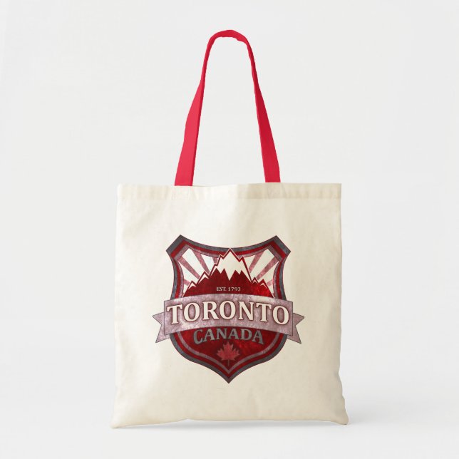 Toronto Kanada Rotgrunge Schild Tasche (Vorne)