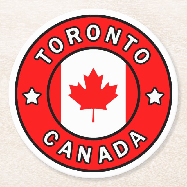 Toronto Kanada Runder Pappuntersetzer (Vorderseite)