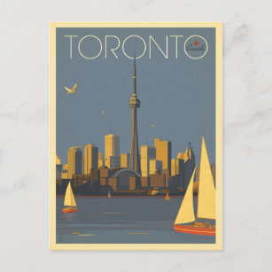 Toronto, Kanada   Skyline mit Segelbooten Postkarte