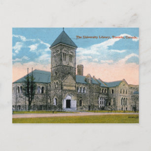 Toronto, Kanada, Universitätsbibliothek, Vintage Postkarte