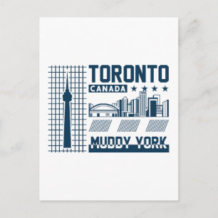 Toronto Kanada Urban Skyline Grafikdesign Postkarte
