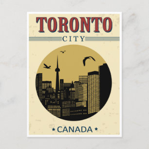 Toronto Kanada Vintage-Reise ontario Kunst Postkarte