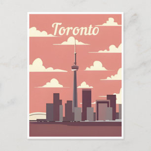 Toronto Kanada Vintage-Reise ontario Kunst Postkarte